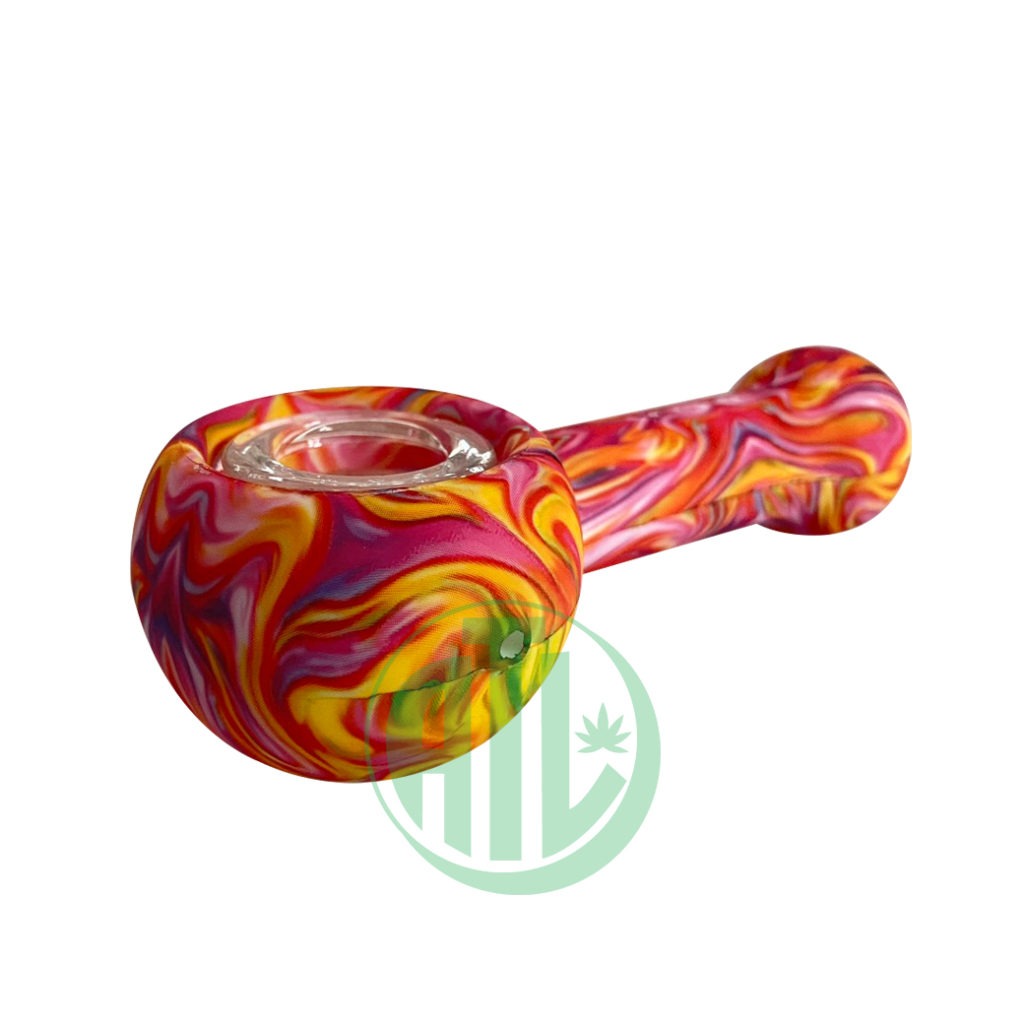 Silicone Pipe with Glass Bowl - About That Life